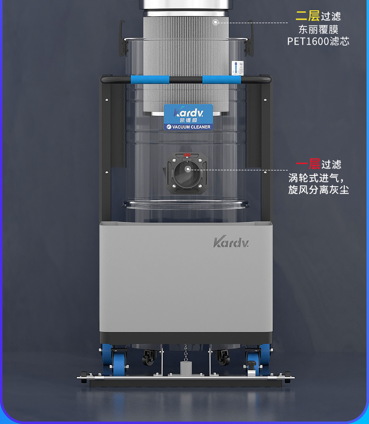 凯德威锂电瓶式吸尘器DL-3010L三层过滤